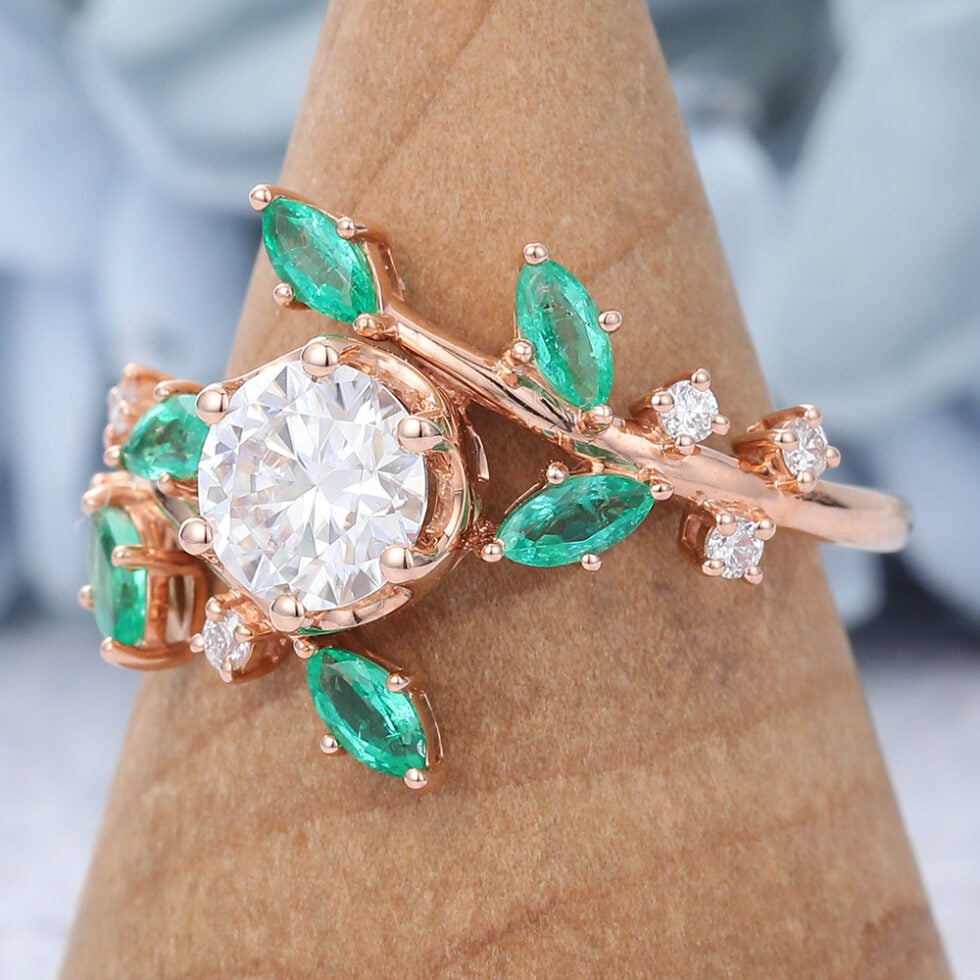Rose Gold Moissanite Engagement Ring