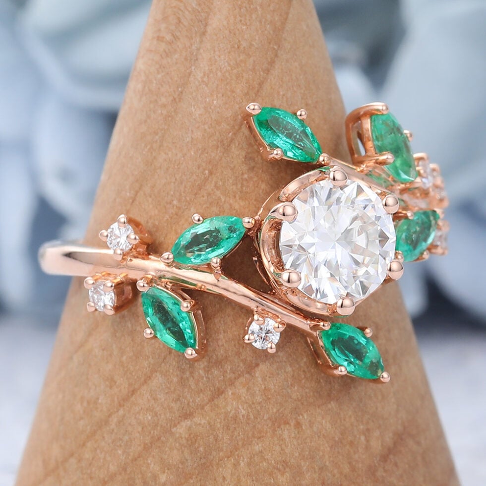 Rose Gold Moissanite Engagement Ring