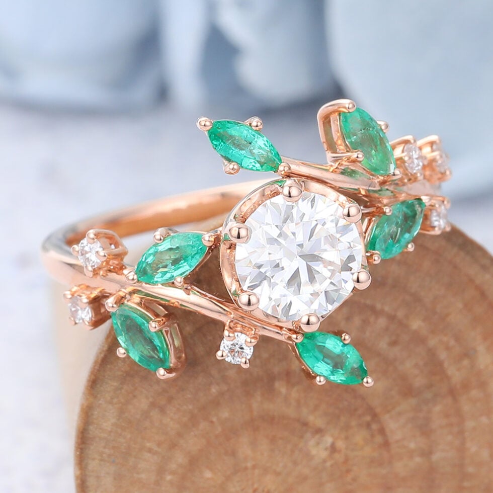 Rose Gold Moissanite Engagement Ring