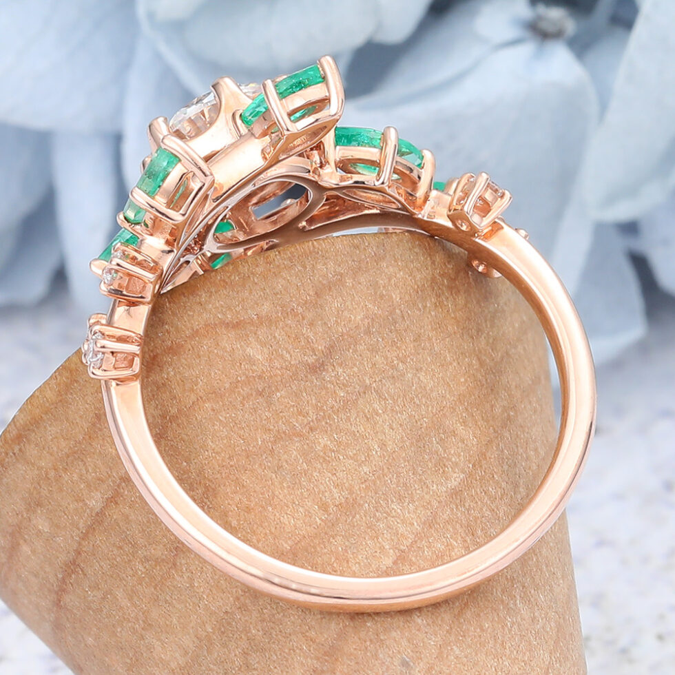 Rose Gold Moissanite Engagement Ring