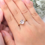 Yellow Gold Oval Morganite Engagement Ring