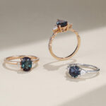 Three Stone Alexandrite Engagement Rings