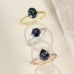 Alexandrite Engagement Rings In Various Metal Colors