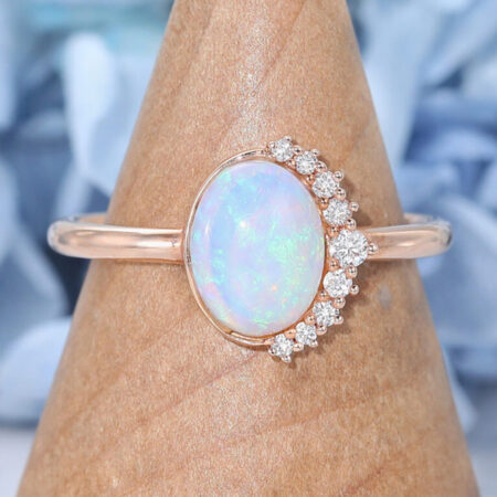 Engagement Rings Under $1000 Unique Nature Inspired Rose Gold Oval Opal Ring oval engagement rings sources of opal