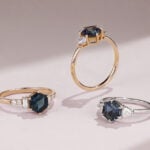 Hexagon Cut Alexandrite Rings