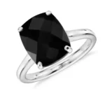 black sapphire ring Black Onyx engagement Ring