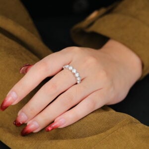White Gold Lab Diamond Anniversary Wedding Band
