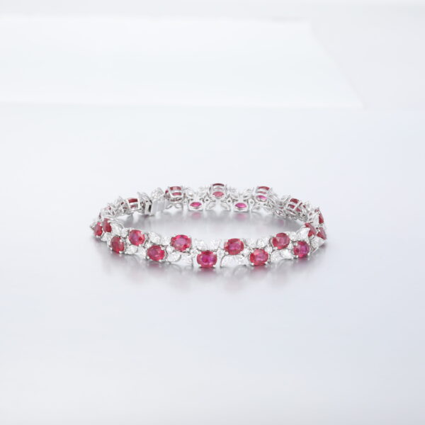 Sofia Richie engagement ring Must-Have Jewelry For Work Elegant White Gold Ruby Tennis Bracelet Wedding Gift For Women
