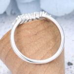 Moissanite Stackable Curved Wedding Matching Band