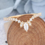 Dainty Wedding Bands marquise engagement ring
