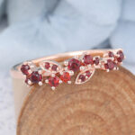 How To Test If A Garnet Is Real Vintage Round Cut Ruby Cluster Wedding Band Nature-inspired Art Deco Band
