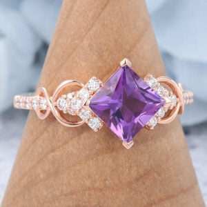 Birthstone Earrings Aquarius Birthstones kite cut engagement ring Wedding Ring Guide Princess Cut Amethyst Engagement Ring