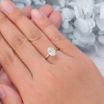 Oval Cut Lab Grown Diamond Solitaire Engagement Ring Double Claw Bridal Ring