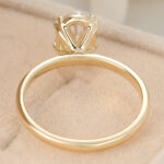 Oval Cut Lab Grown Diamond Solitaire Engagement Ring Double Claw Bridal Ring