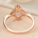 Does Gold Scratch Marquise Cut Lab Grown Diamond Engagement Ring Unique Bridal Ring