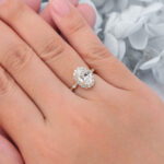 Oval Cut Lab Grown Diamond Halo Engagement Ring Timeless Bridal Ring