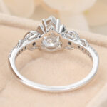 Pear Cut Lab Grown Diamond Engagement Ring Infinity Bridal Ring