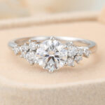 Round Cut Lab Grown Diamond Engagement Ring Sophisticated Charm Bridal Ring