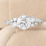 Round Cut Lab Grown Diamond Engagement Ring Sophisticated Charm Bridal Ring