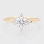 Round Cut Lab Grown Diamond Engagement Ring Vintage-Inspired Bridal Ring