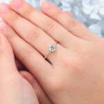 Round Cut Lab Grown Diamond Engagement Ring Vintage-Inspired Bridal Ring