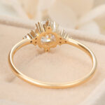 Round Cut Lab Grown Diamond Engagement Ring Vintage-Inspired Bridal Ring