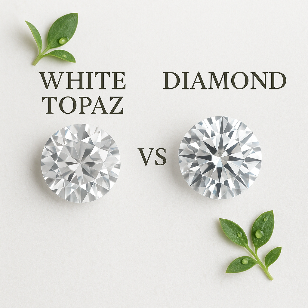 White Topaz vs Diamond