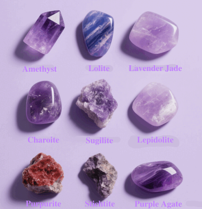 purple gemstones