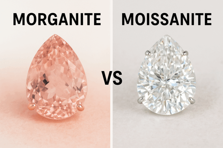 Morganite vs Moissanite