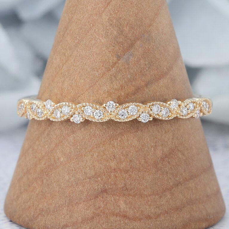 What Does a Wedding Ring Symbolize Half Eternity Round Cut Moissanite Wedding Band