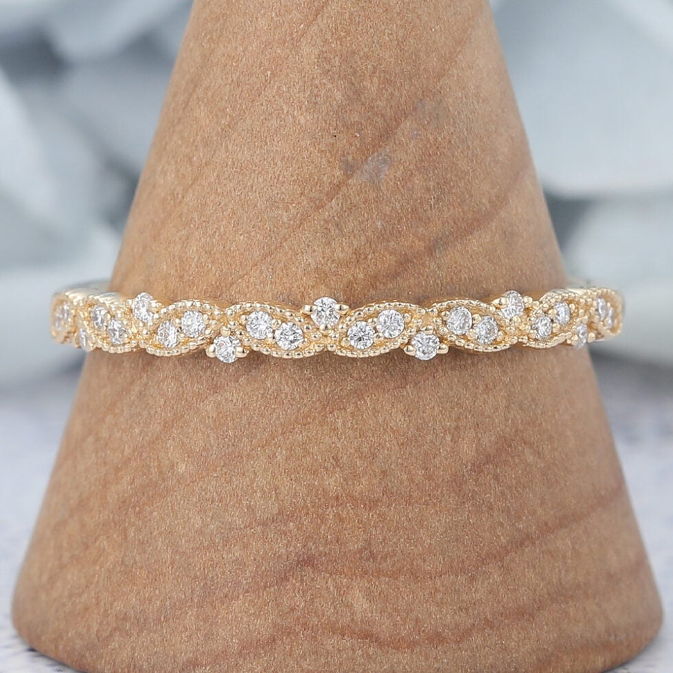 What Does a Wedding Ring Symbolize Half Eternity Round Cut Moissanite Wedding Band