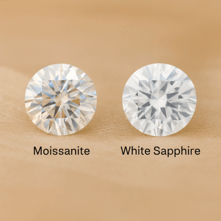 Moissanite vs White Sapphire