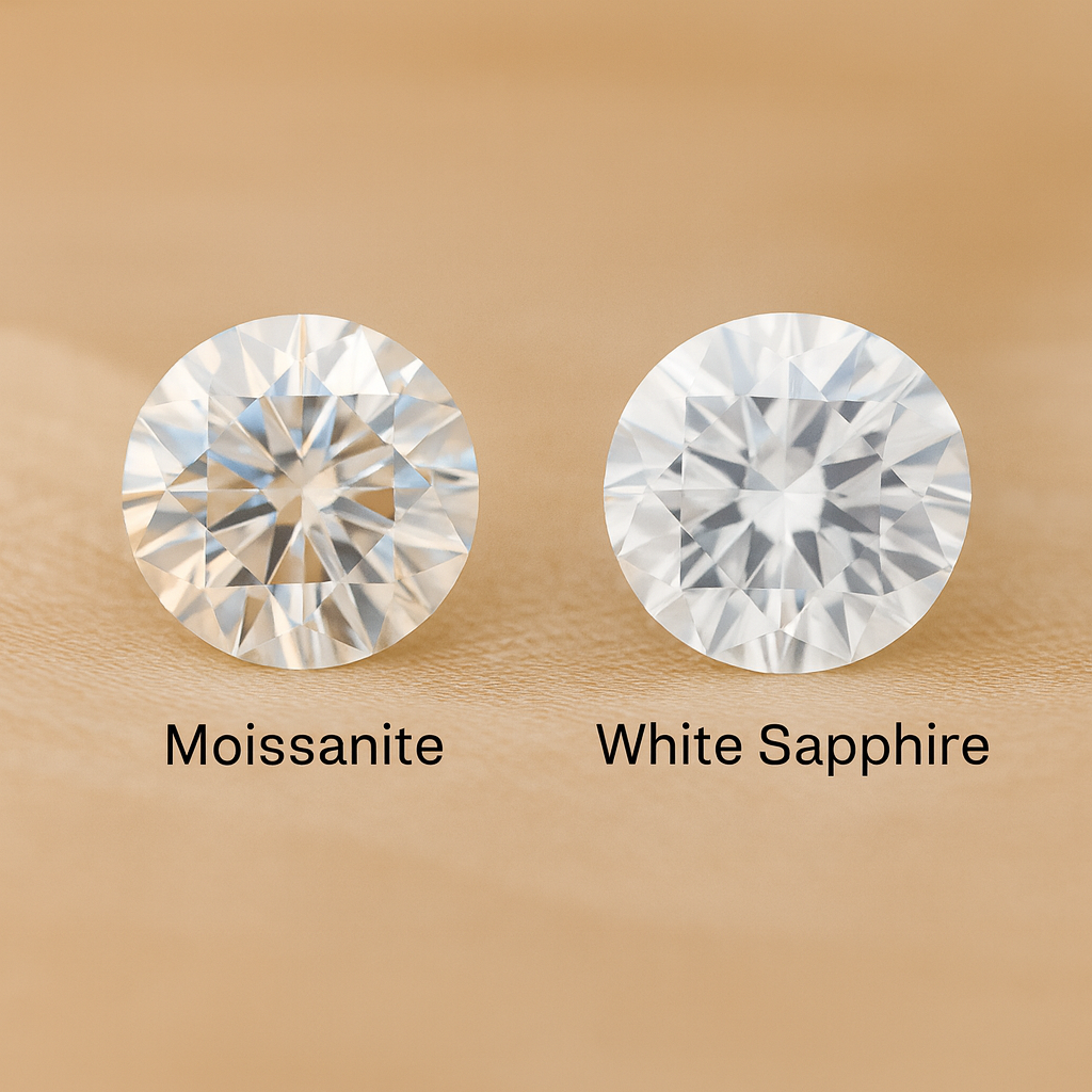 Moissanite vs White Sapphire