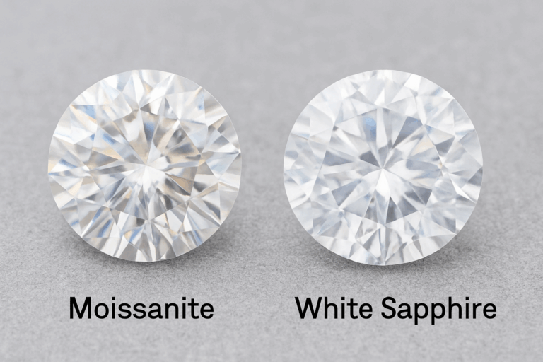 Moissanite vs White Sapphire