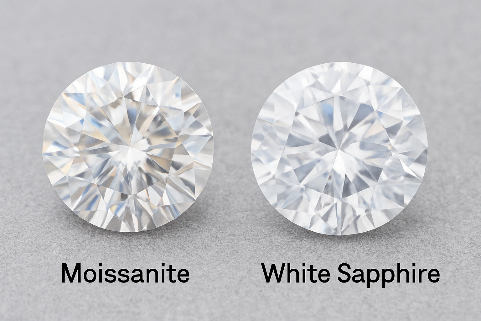 Moissanite vs White Sapphire