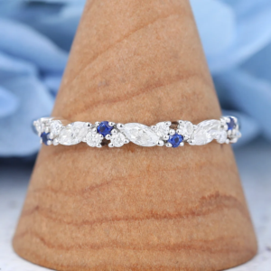 Moissanite anniversary rings