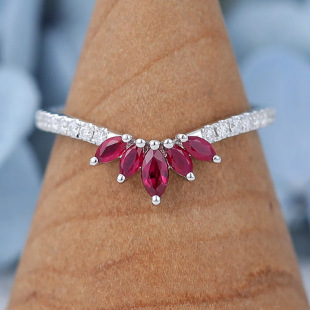 Moissanite anniversary rings