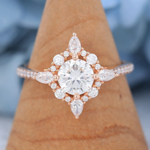 round Moissanite Rings