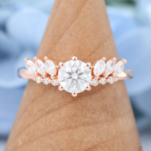 Moissanite Rings 1 Carat vs 2 Carat Moissanite Round Moissanite Rings