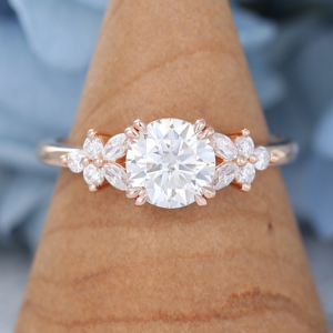 Christmas Jewelry Colored Moissanite Ring