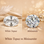 White Topaz vs Moissanite