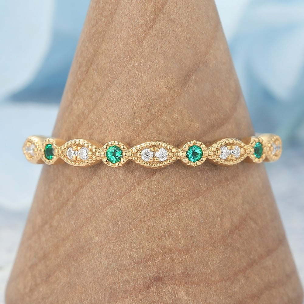 Moissanite anniversary rings Stacking Rings